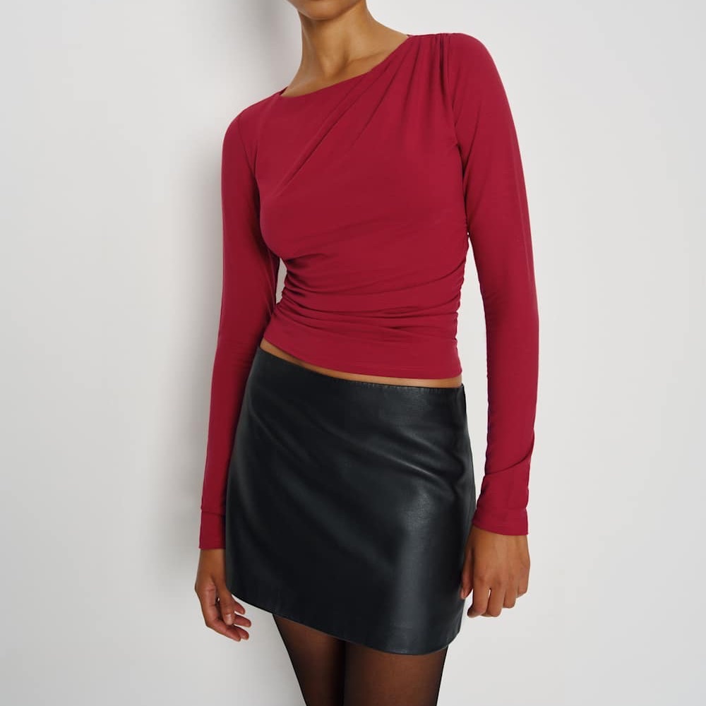 NWT Reformation Liam Knit Top in sangre, Size XS, $128